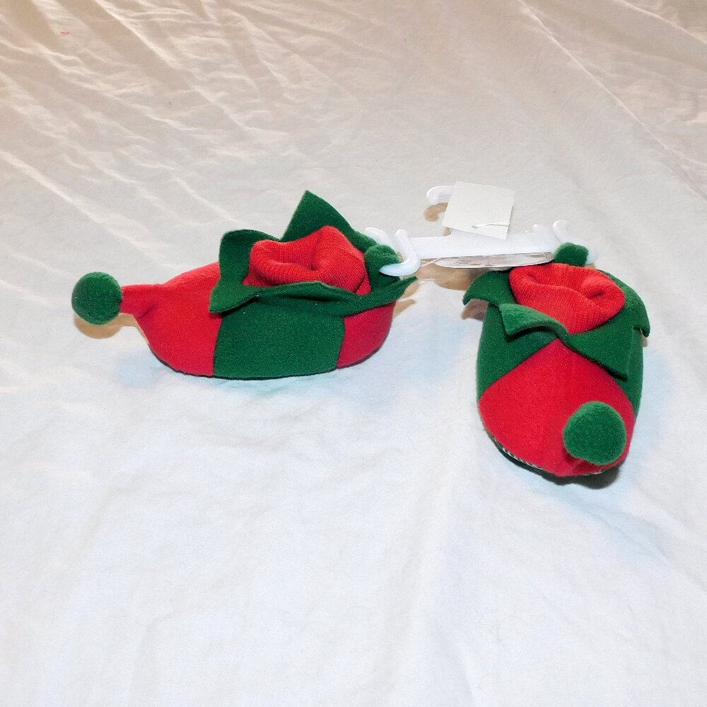 Baby Elf Slippers First Christmas Unisex 0-6 & 18-24 Months Costume Pjs NEW